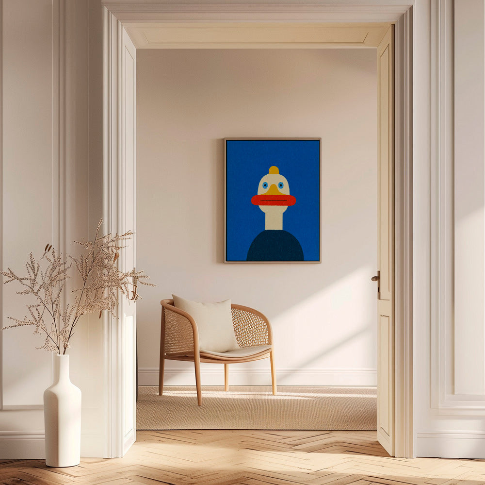 Cuadro anatra blu illustrata
