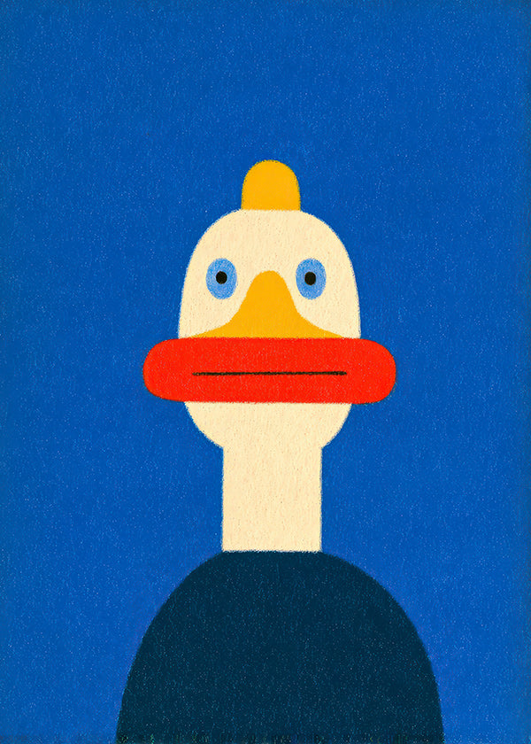 Cuadro anatra blu illustrata
