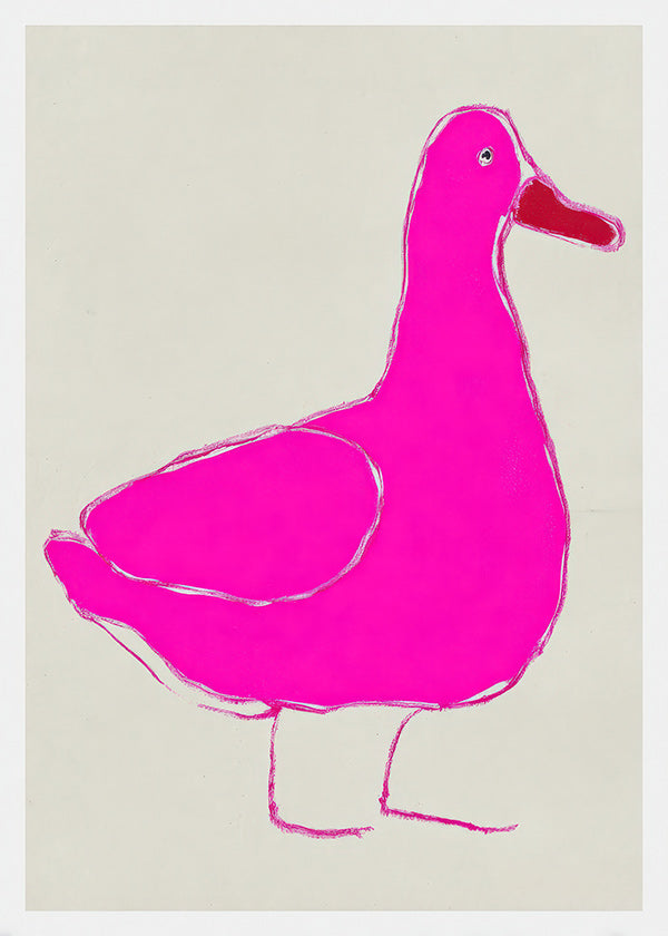 Quado anatra rosa minimal