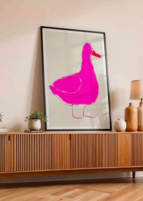 Quado anatra rosa minimal