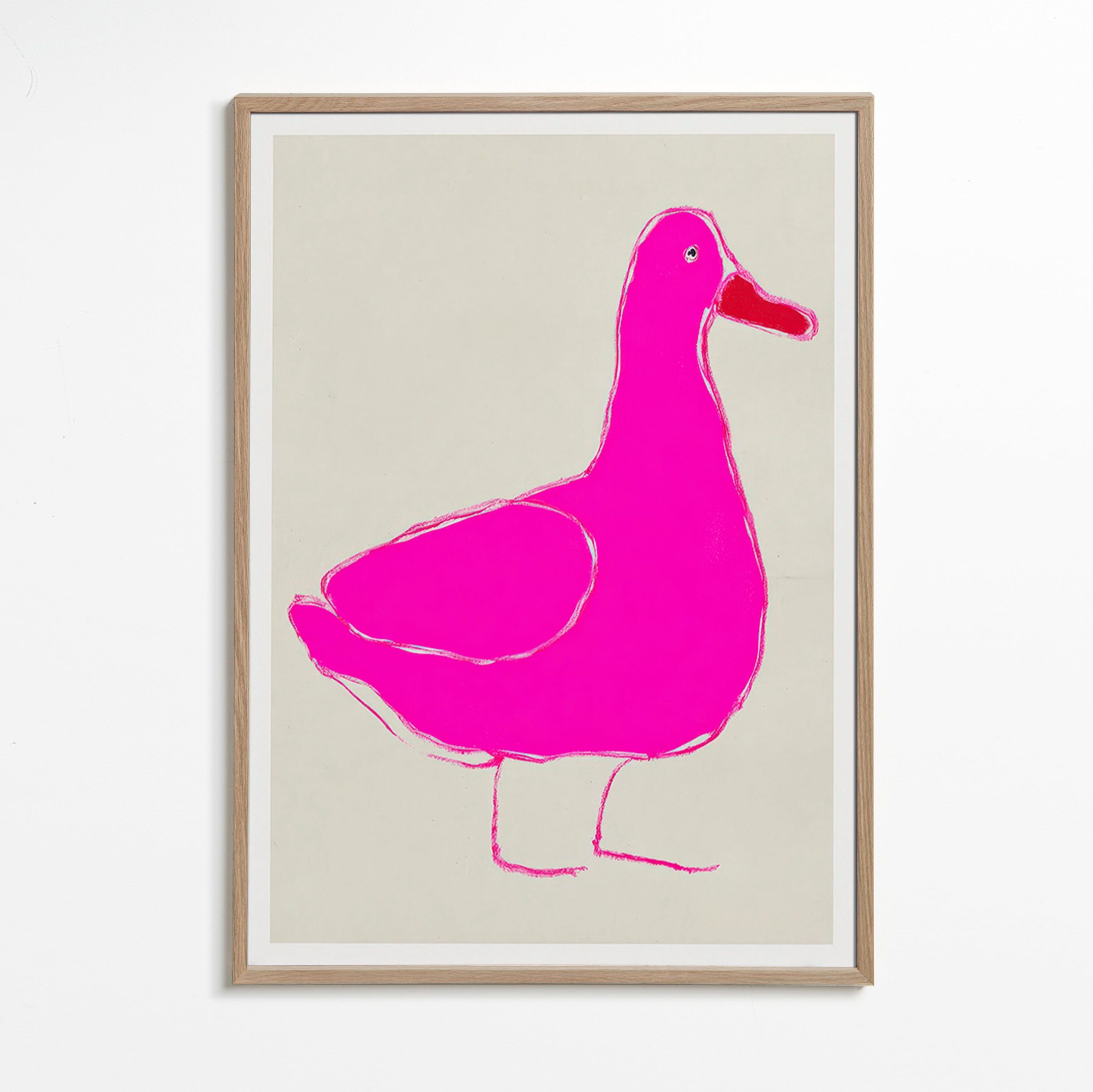 Quado anatra rosa minimal