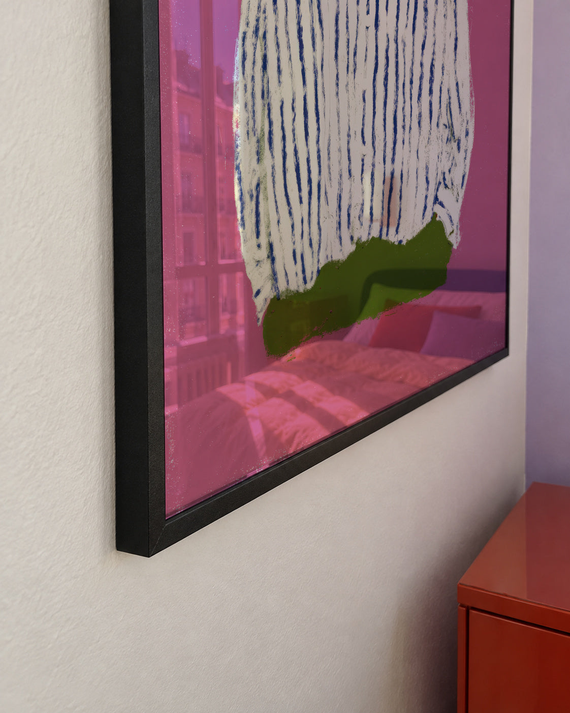 Striped Shirt - Framed poster detail