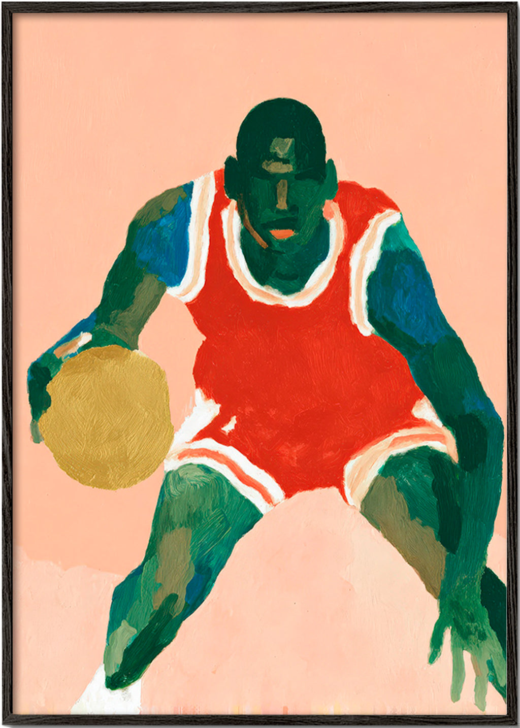 Arte sportiva: giocatore di basket in azione