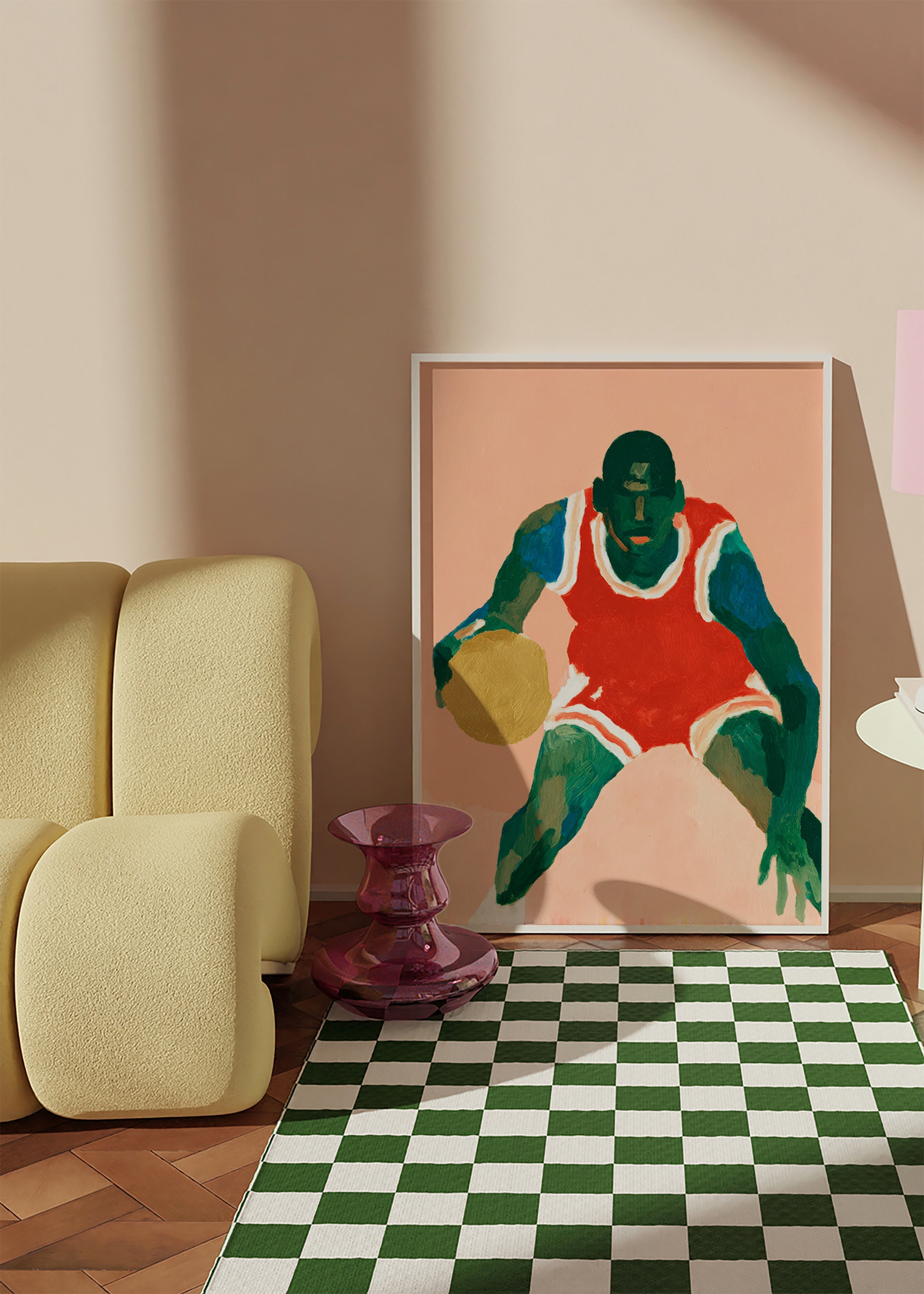 Arte sportiva: giocatore di basket in azione
