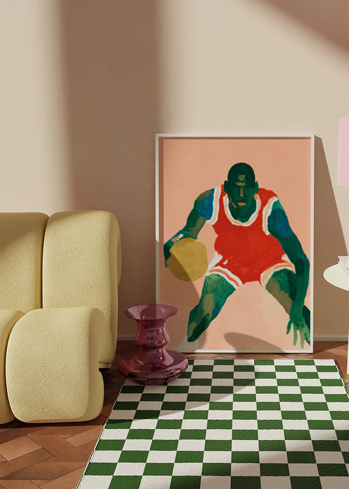 Arte sportiva: giocatore di basket in azione