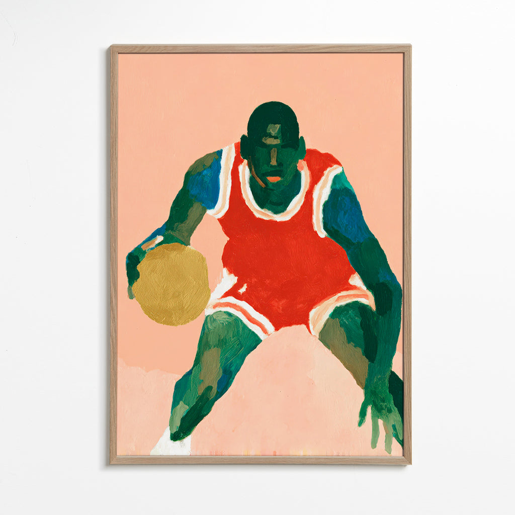 Arte sportiva: giocatore di basket in azione