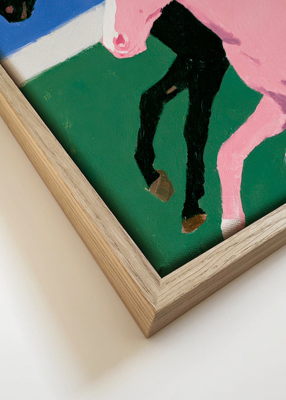 Quadro quattro cavalli in corsa a colori piatti