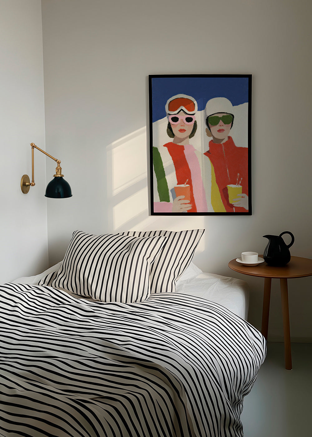 Illustrazione après-ski con due figure