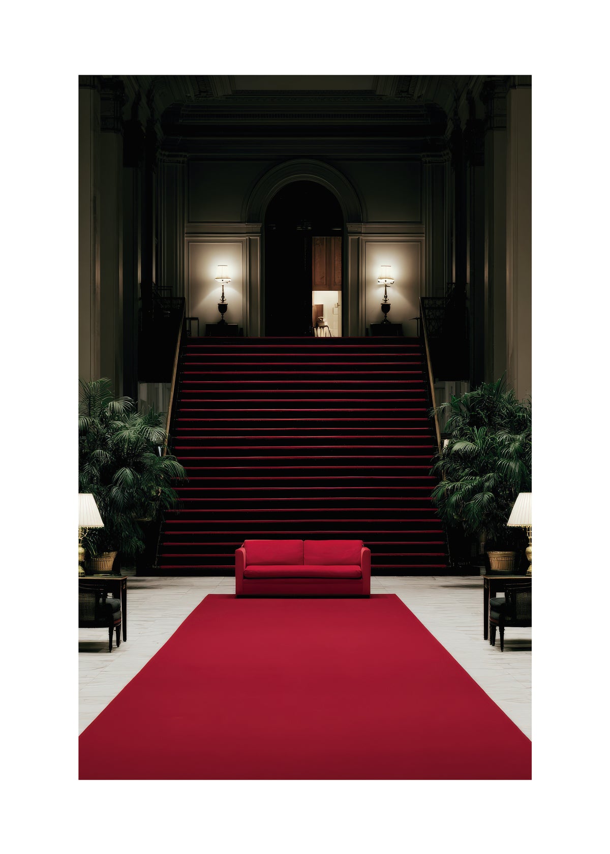 Red Carpet Hall - Unframed art print