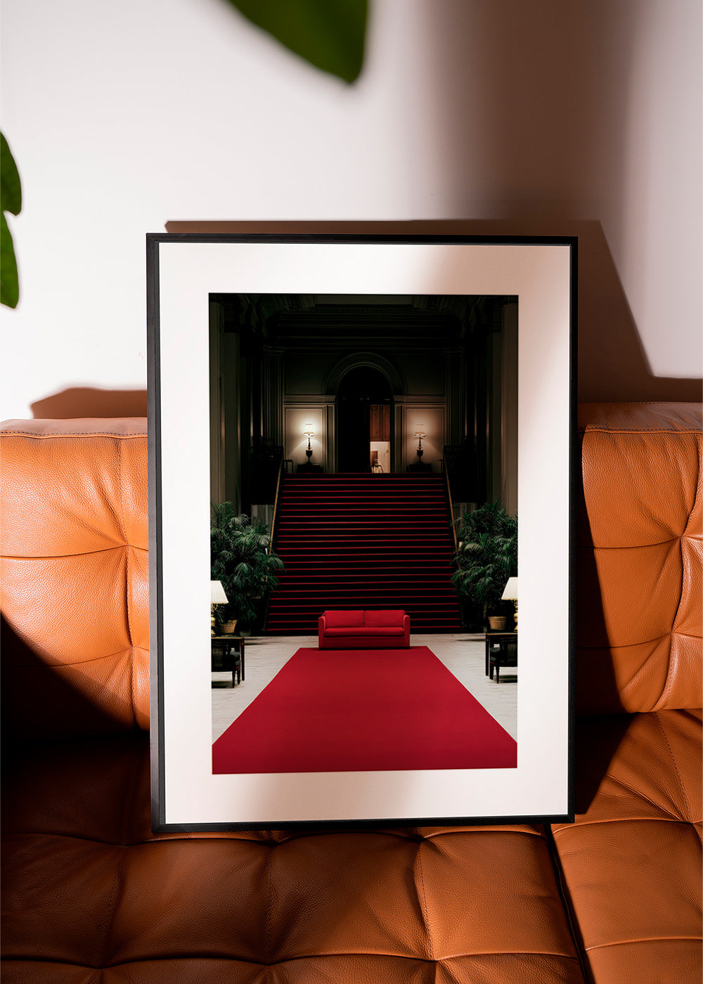 Fotografia di scala con tappeto rosso