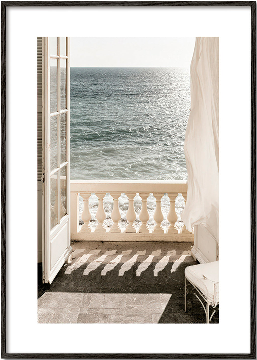 Arte paesaggistica: balcone con vista mare