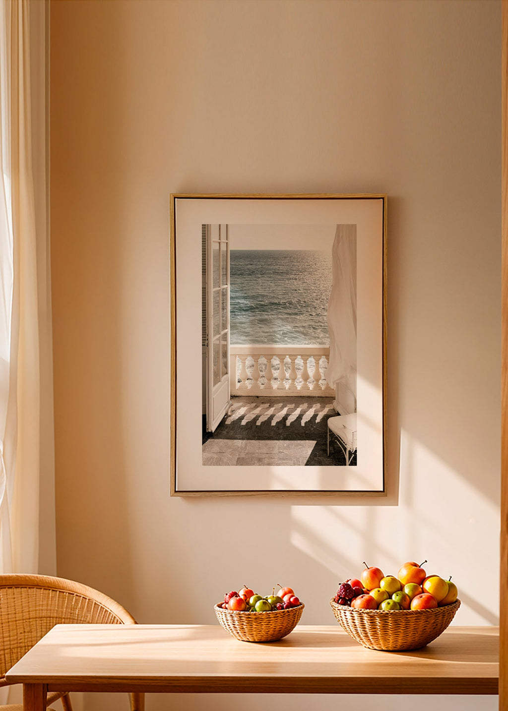 Arte paesaggistica: balcone con vista mare