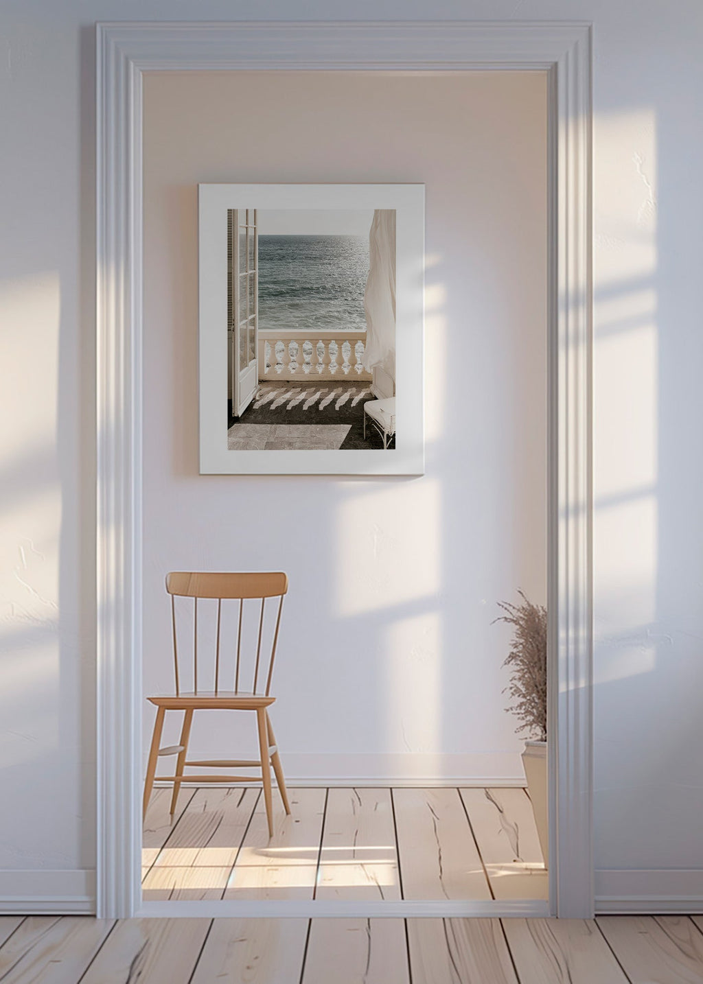 Arte paesaggistica: balcone con vista mare