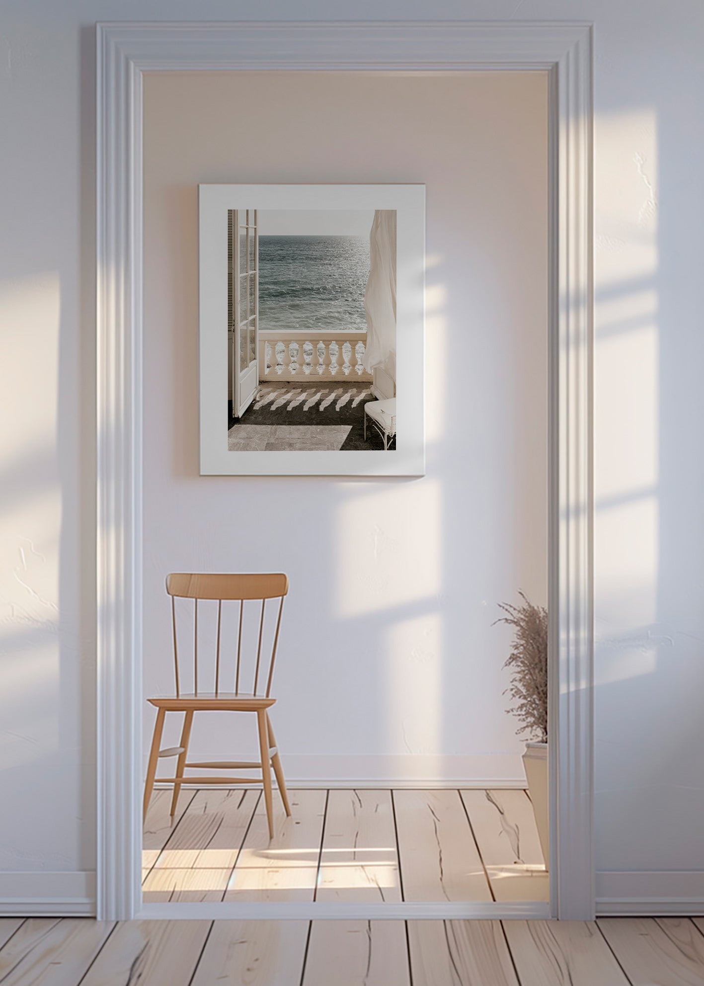 Arte paesaggistica: balcone con vista mare