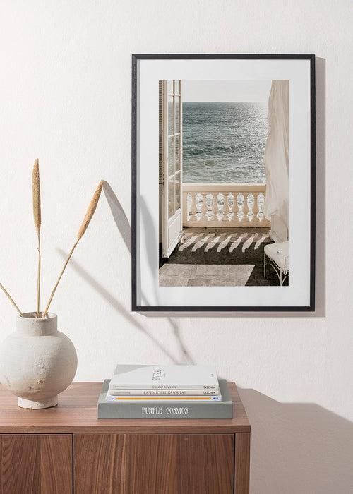 Arte paesaggistica: balcone con vista mare