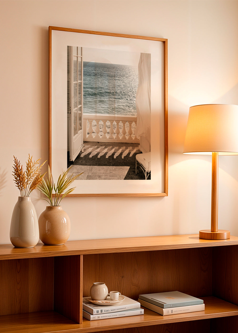 Arte paesaggistica: balcone con vista mare