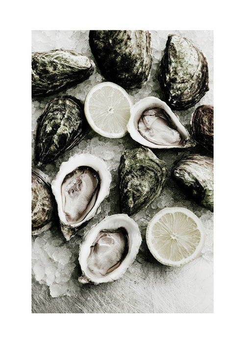Arte da cucina con ostriche e limone