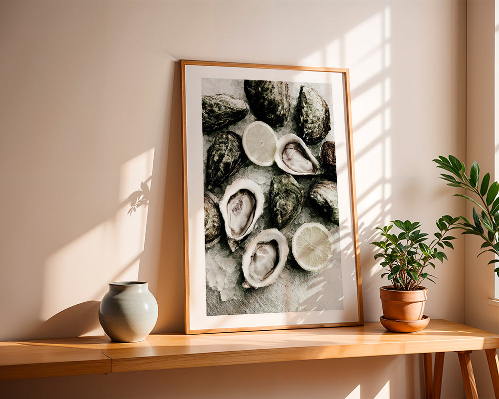 Arte da cucina con ostriche e limone