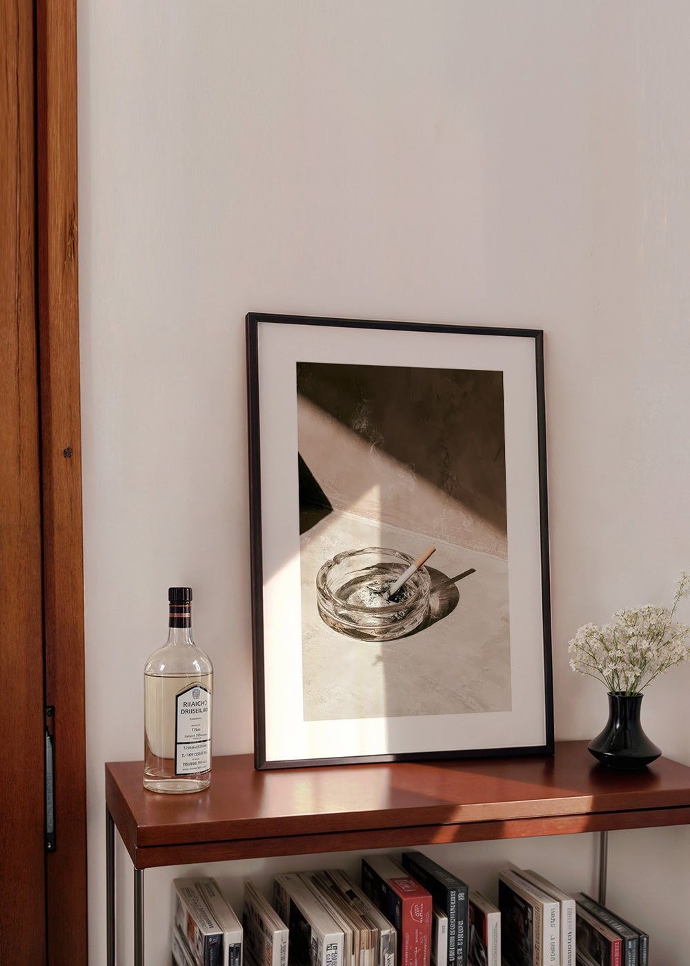 Fotografia da cucina con posacenere di vetro