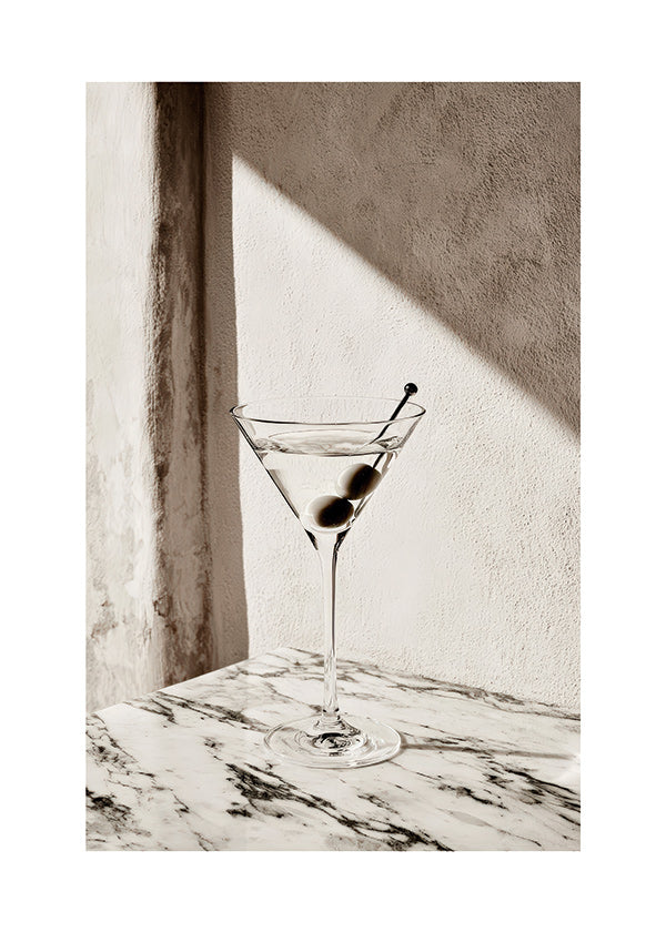 Arte da cucina Martini in coppa su marmo