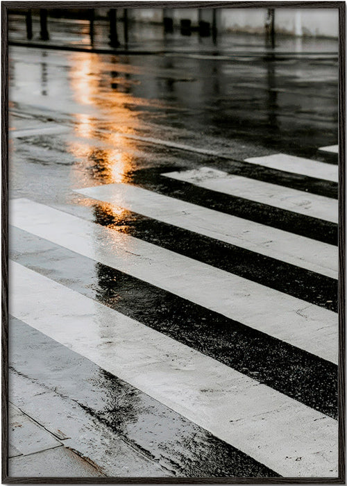 Fotografia urbana: attraversamento pedonale bagnato