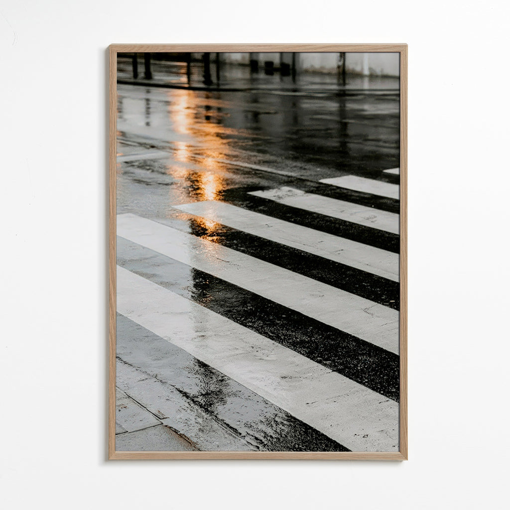 Fotografia urbana: attraversamento pedonale bagnato