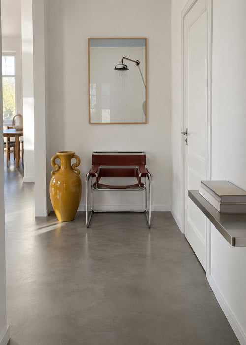 Outdoor Shower - Framed poster in an interior