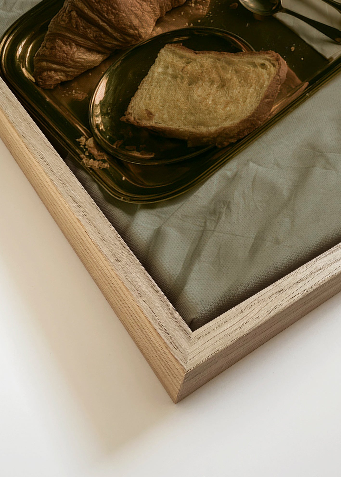 Arte da cucina con colazione su vassoio