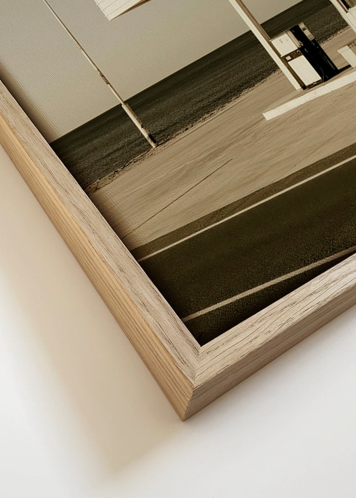 Quadro paesaggistico minimalista stazione costiera