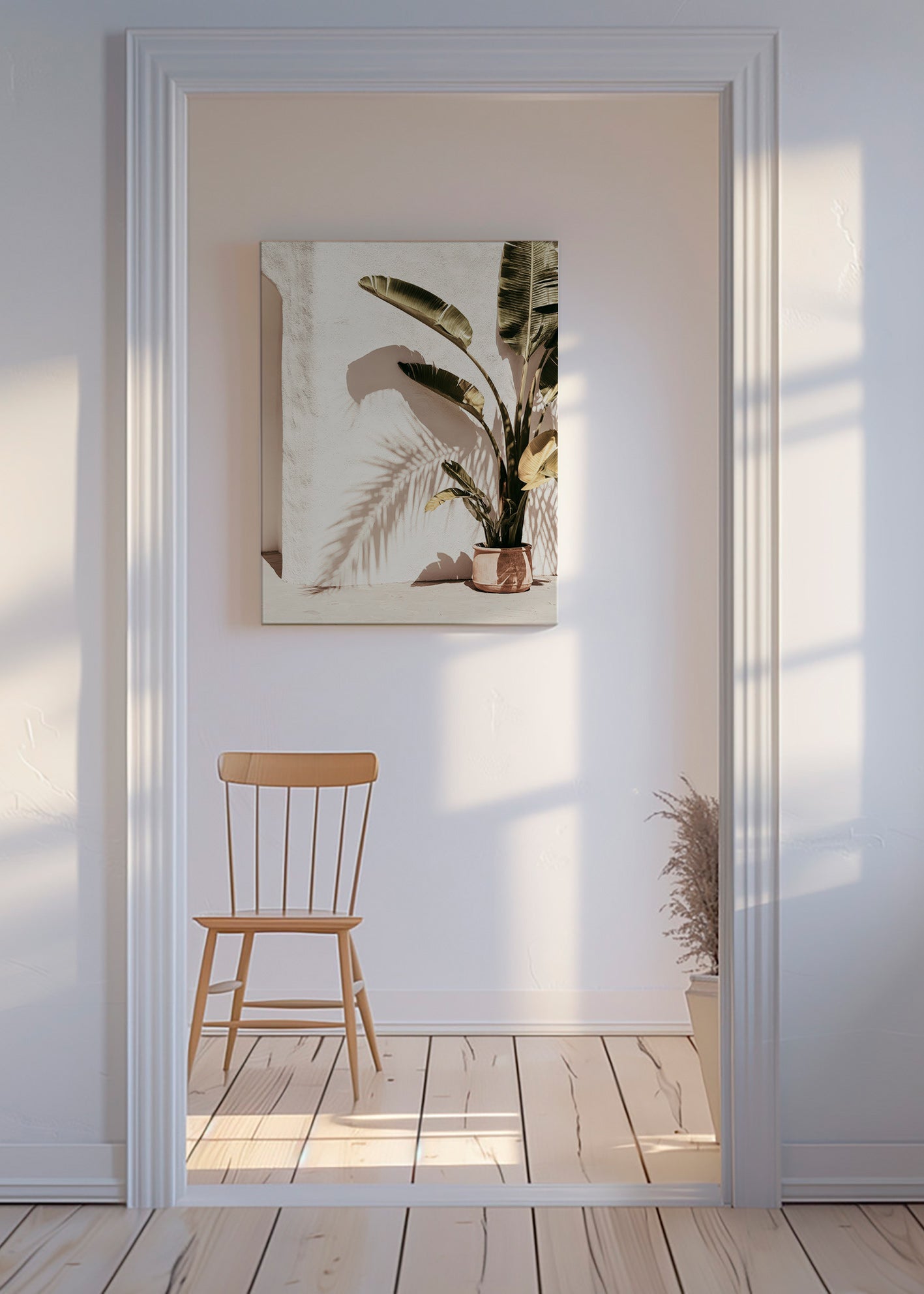 Stampa botanica: palma in vaso
