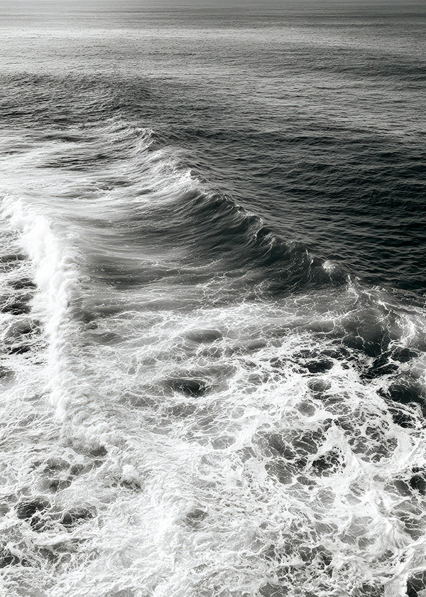 Fotografia di onde in bianco e nero