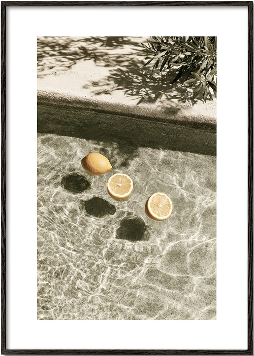 Arte da cucina con limoni galleggianti