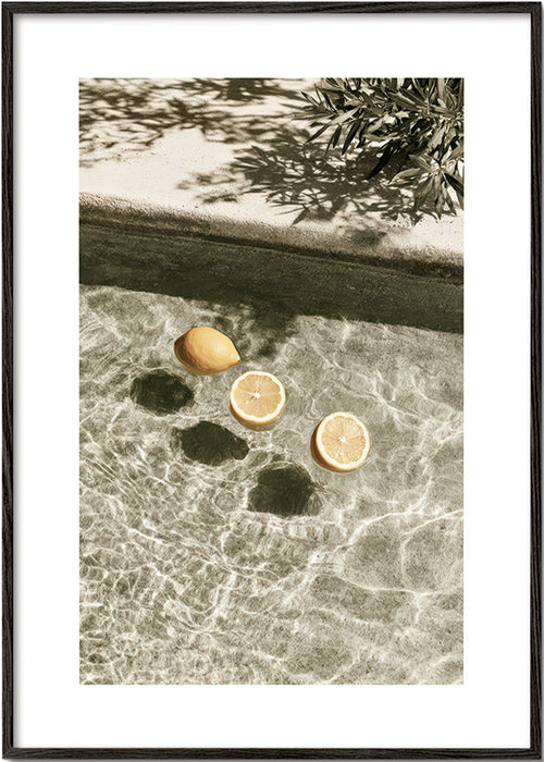 Arte da cucina con limoni galleggianti