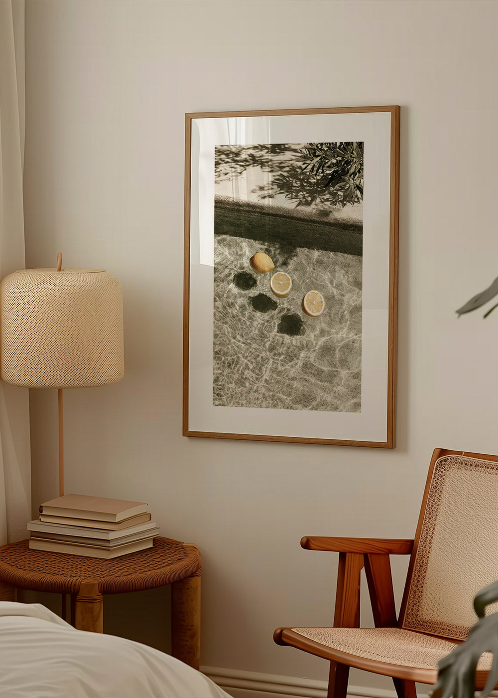 Arte da cucina con limoni galleggianti