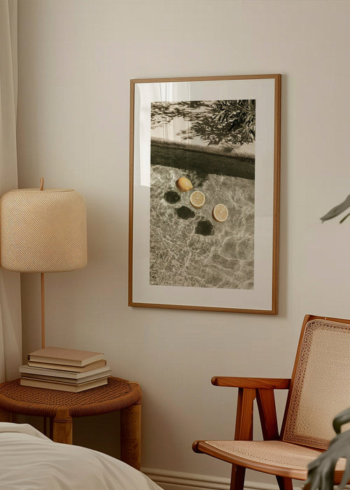 Arte da cucina con limoni galleggianti