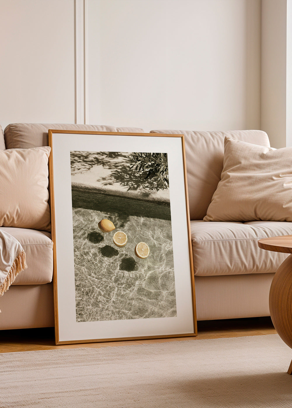 Arte da cucina con limoni galleggianti