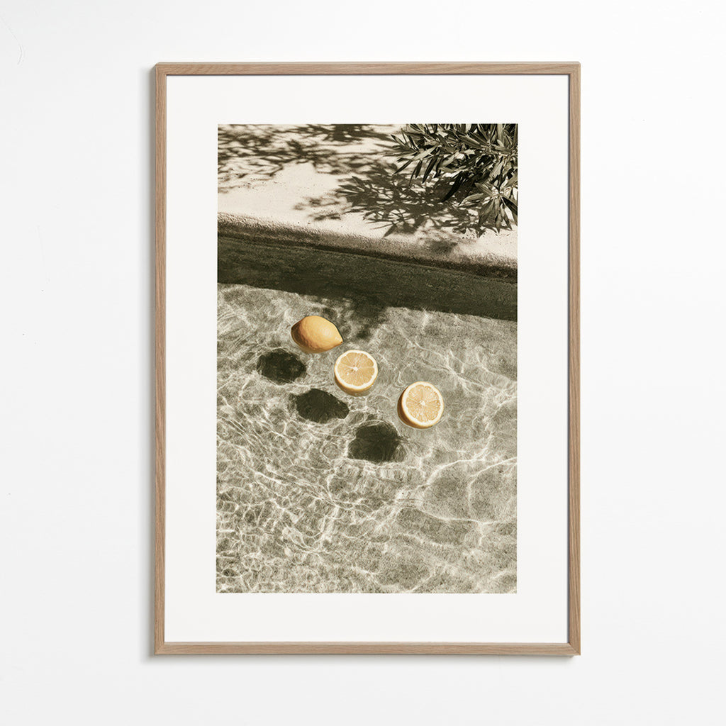 Arte da cucina con limoni galleggianti