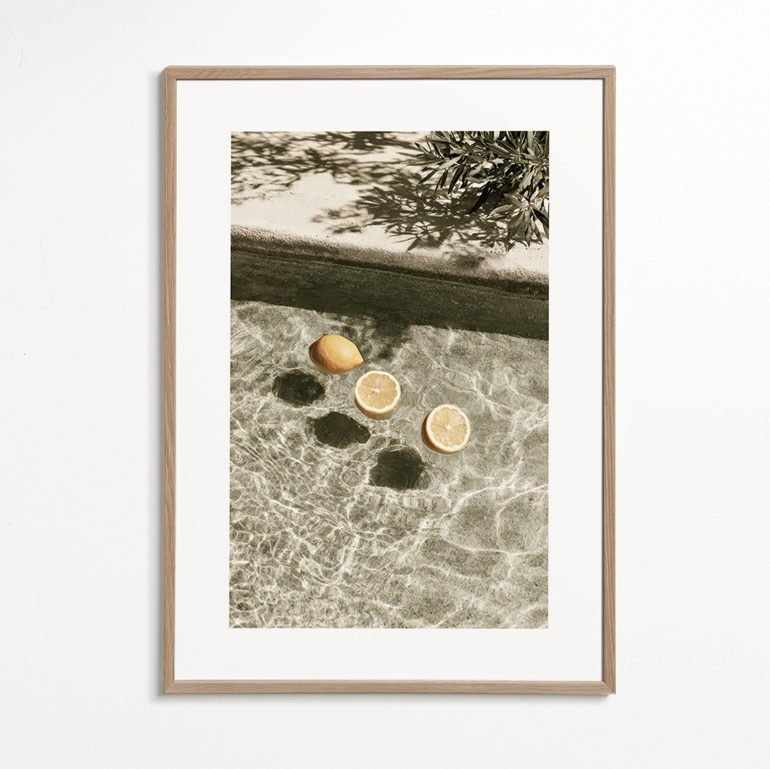 Arte da cucina con limoni galleggianti