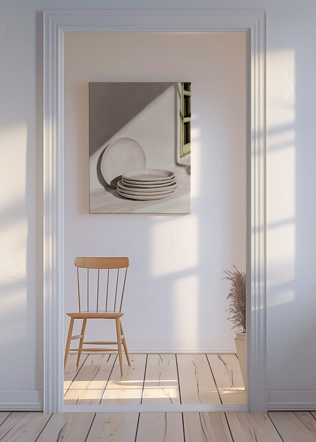 Arte da cucina: ceramica bianca e luce naturale