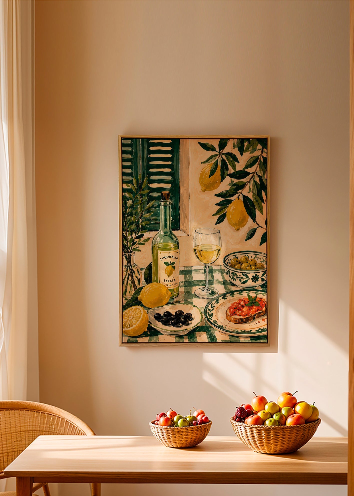 Arte da cucina: natura morta con limoni e limoncello