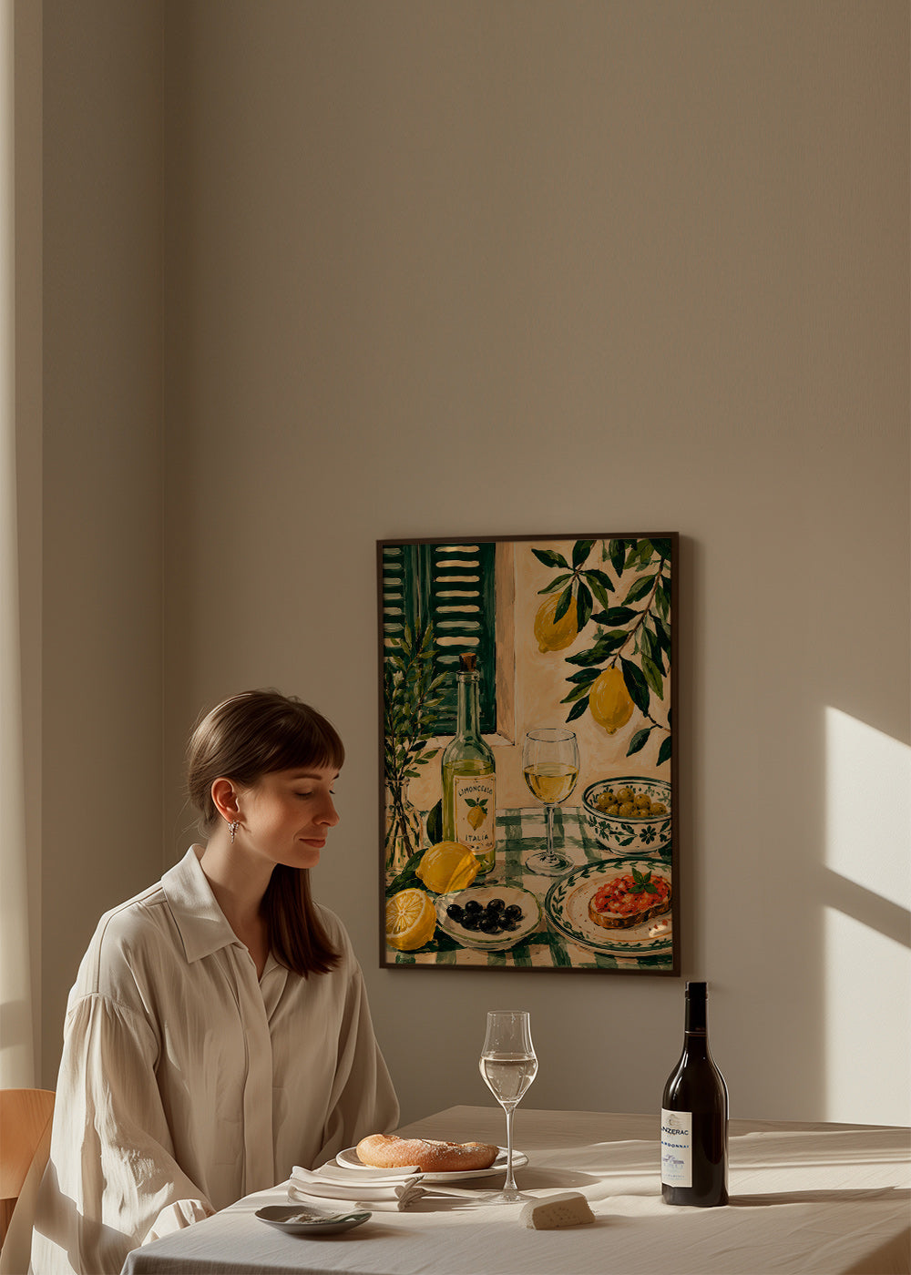 Arte da cucina: natura morta con limoni e limoncello
