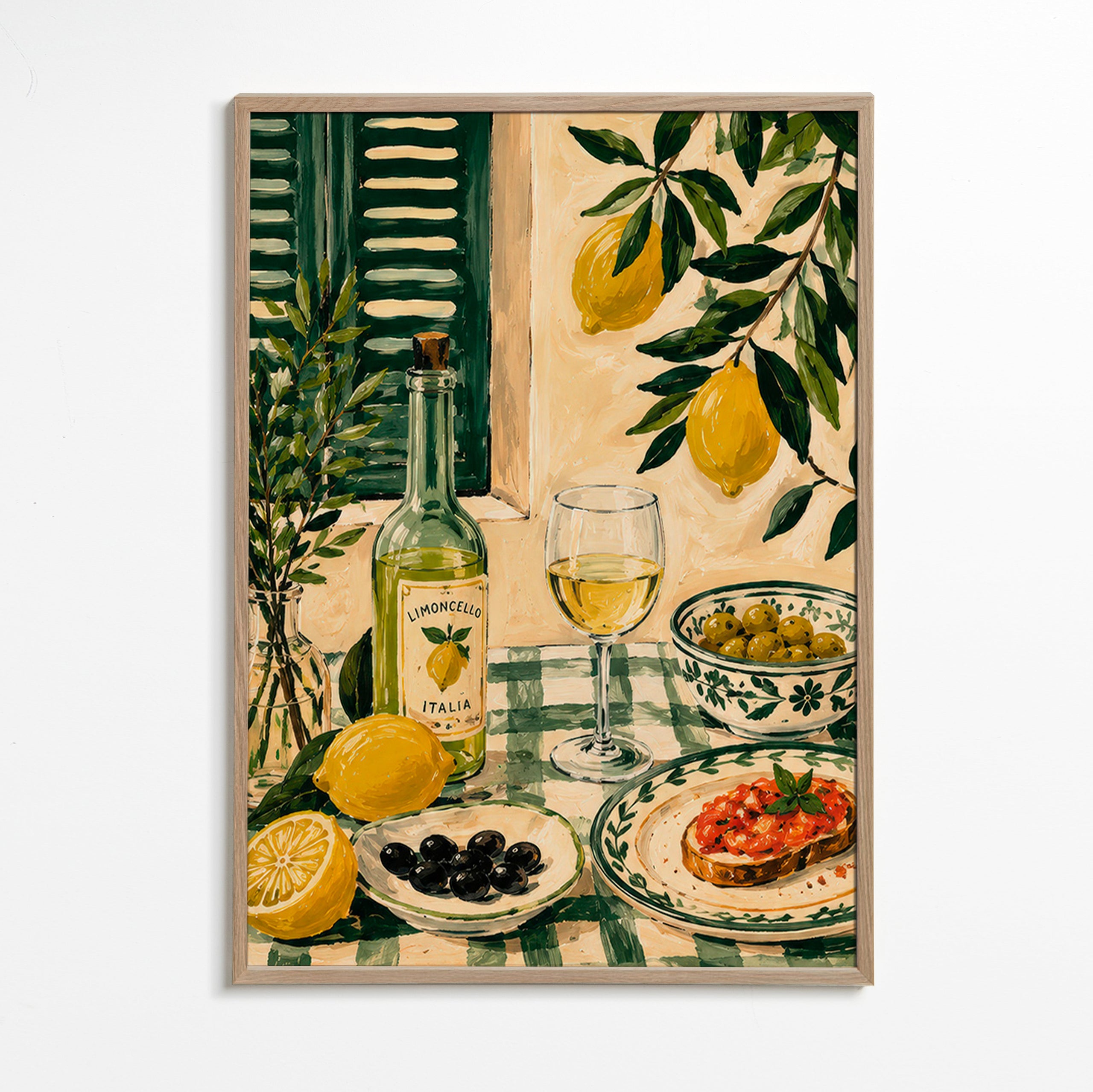 Arte da cucina: natura morta con limoni e limoncello