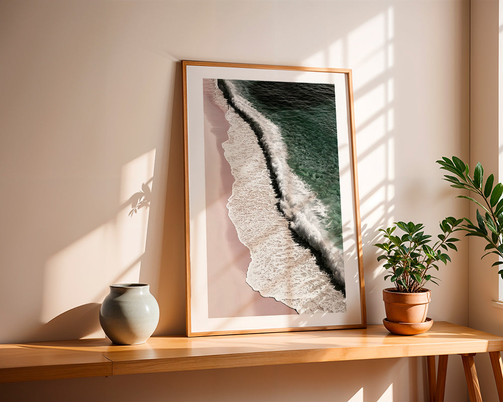 Arte paesaggistica: costa rosa vista aerea