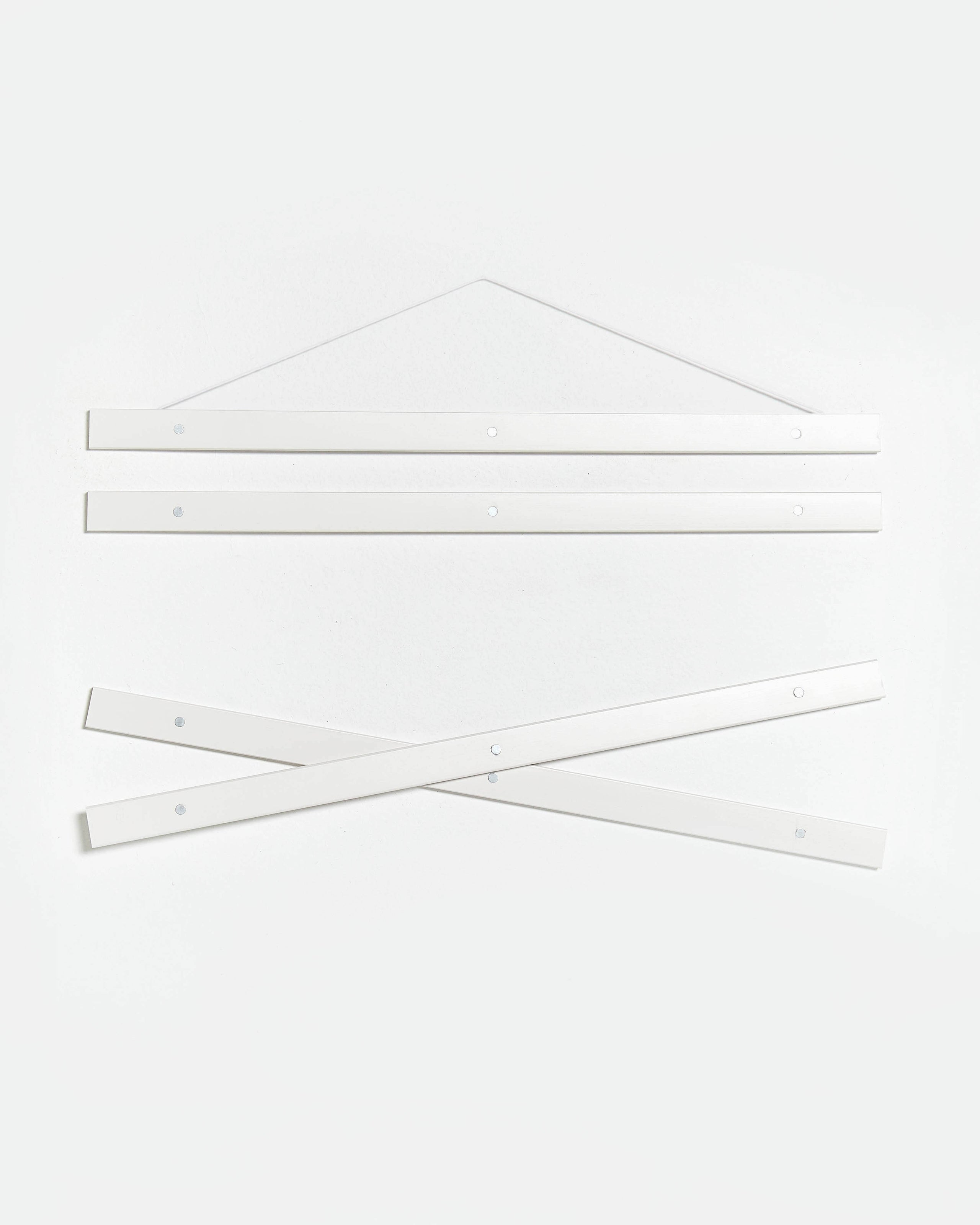 Stecche per poster di legno e colore bianco da 70cm