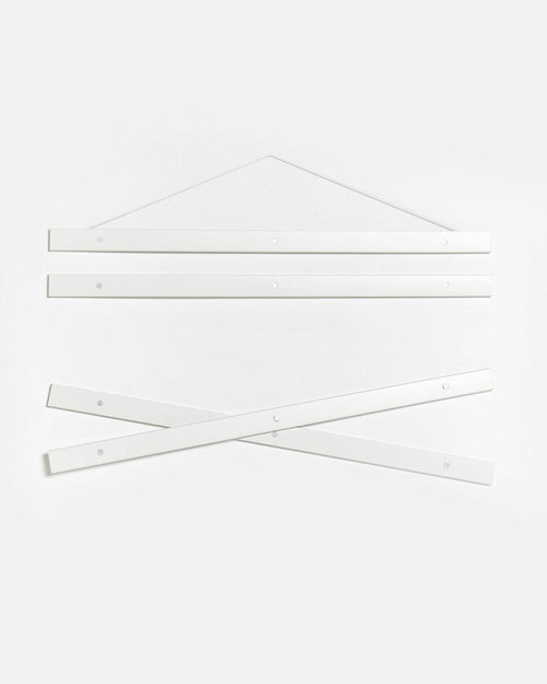 Stecche per poster di legno e colore bianco da 60cm