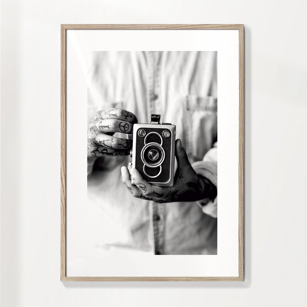 Quadro in bianco e nero Vintage camera  Quadri moderni e stampe da parete  – Artesta