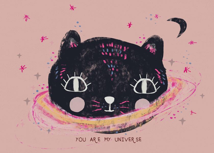 You are my universe pink