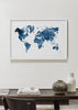 Indigo Blue World Map