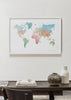 Watercolor World Map - Pastel colors