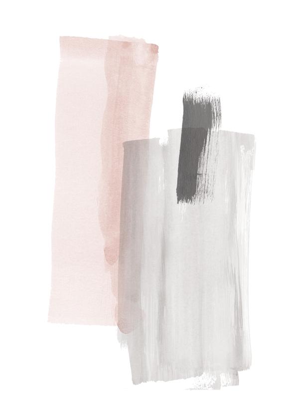 Brush strokes N 3 pink and gray